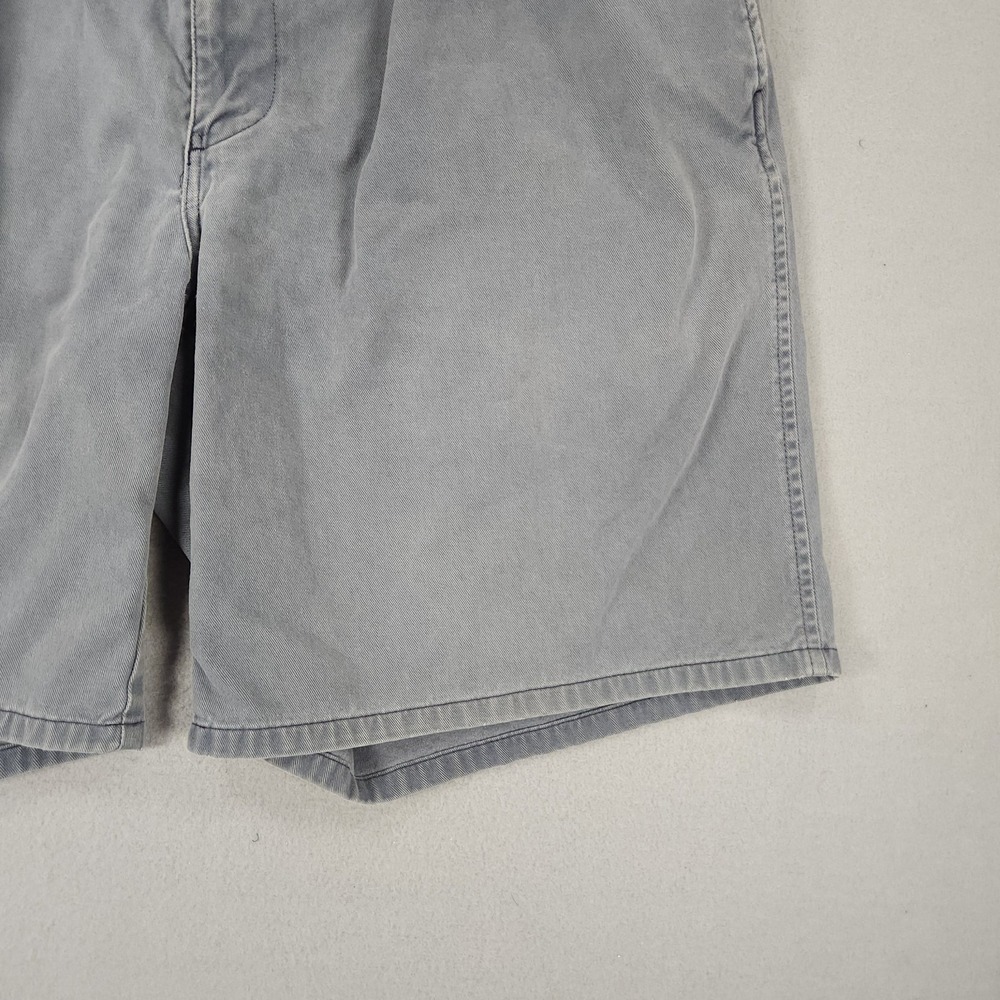 Vintage Polo Ralph Lauren Mens Andrew Shorts Size 33 Pleated Chino Cotton Gray - Picture 6 of 8